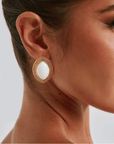 Sienna Earrings - White/Gold