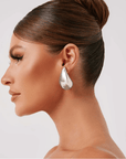 Large Celis Earrings - Silver