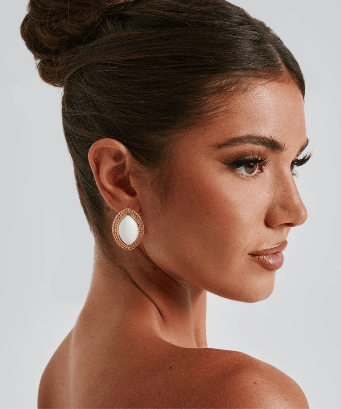 Sienna Earrings - White/Gold