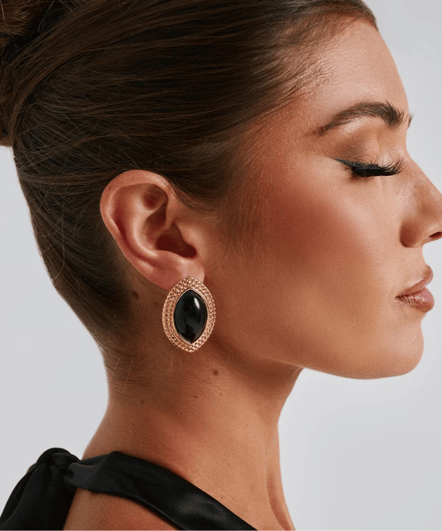 Sienna Earrings - Black/Gold