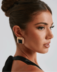 Felicity Earrings - Black/Gold