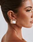 Felicity Earrings - White/Gold