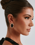 Sienna Earrings - Black/Gold