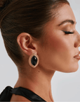 Sienna Earrings - Black/Gold
