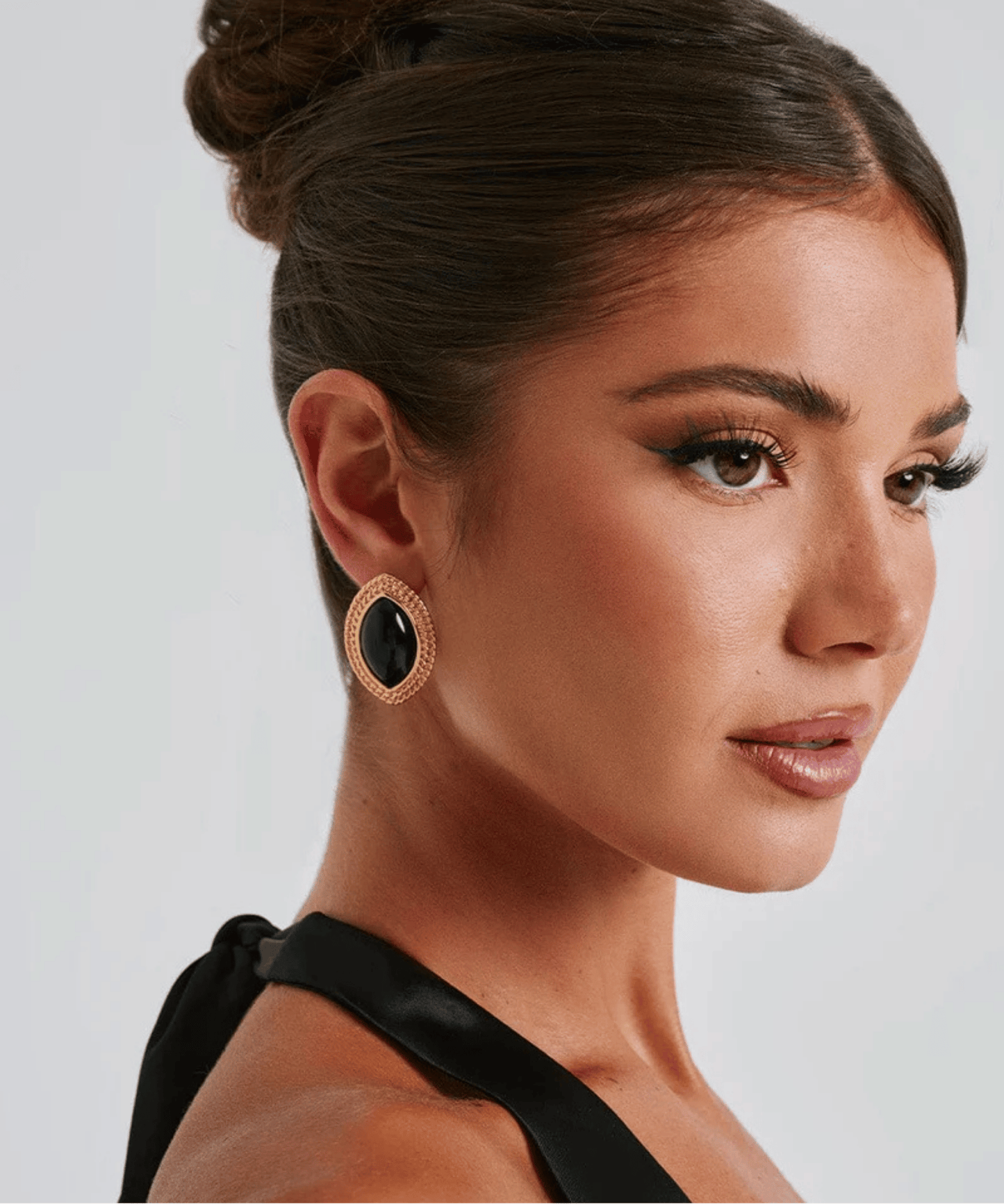 Sienna Earrings - Black/Gold
