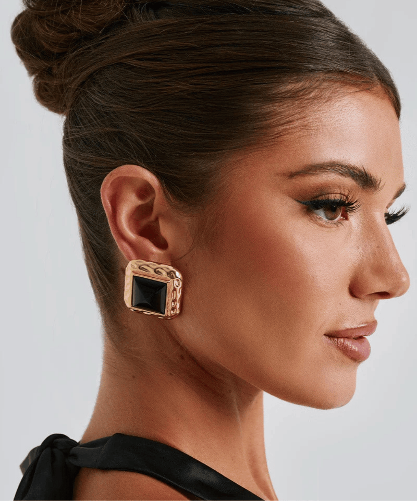 Felicity Earrings - Black/Gold